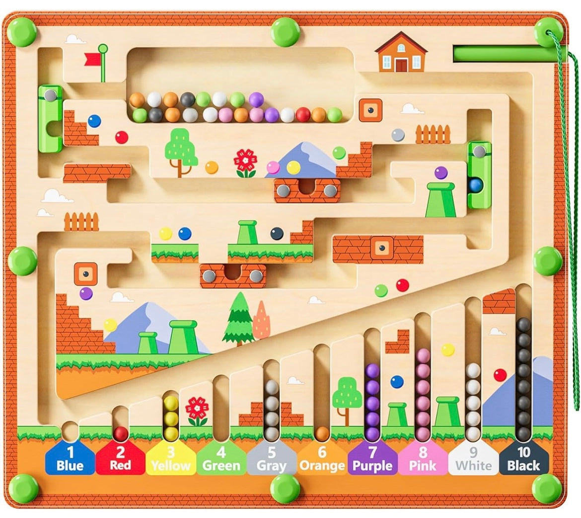 Magnetic Color and Number Maze
