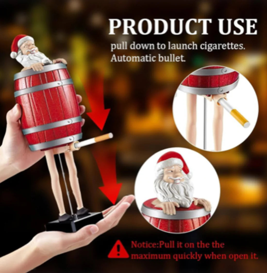 Santa Claus Pop-Up Cigarette Holder
