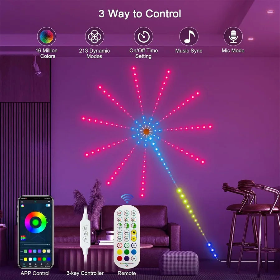 LED Reacting Fireworks
