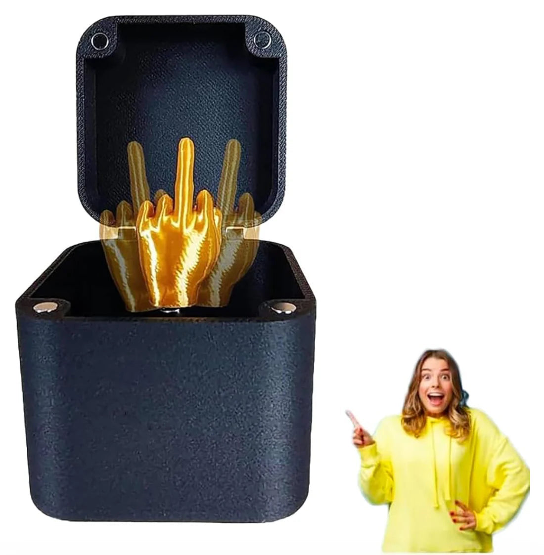 Puzzle Gift Box + Middle Finger Prank Box Bundle